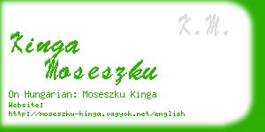 kinga moseszku business card